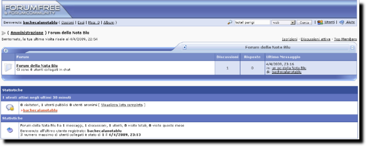 forum gestito da forumfree per la nota blu
